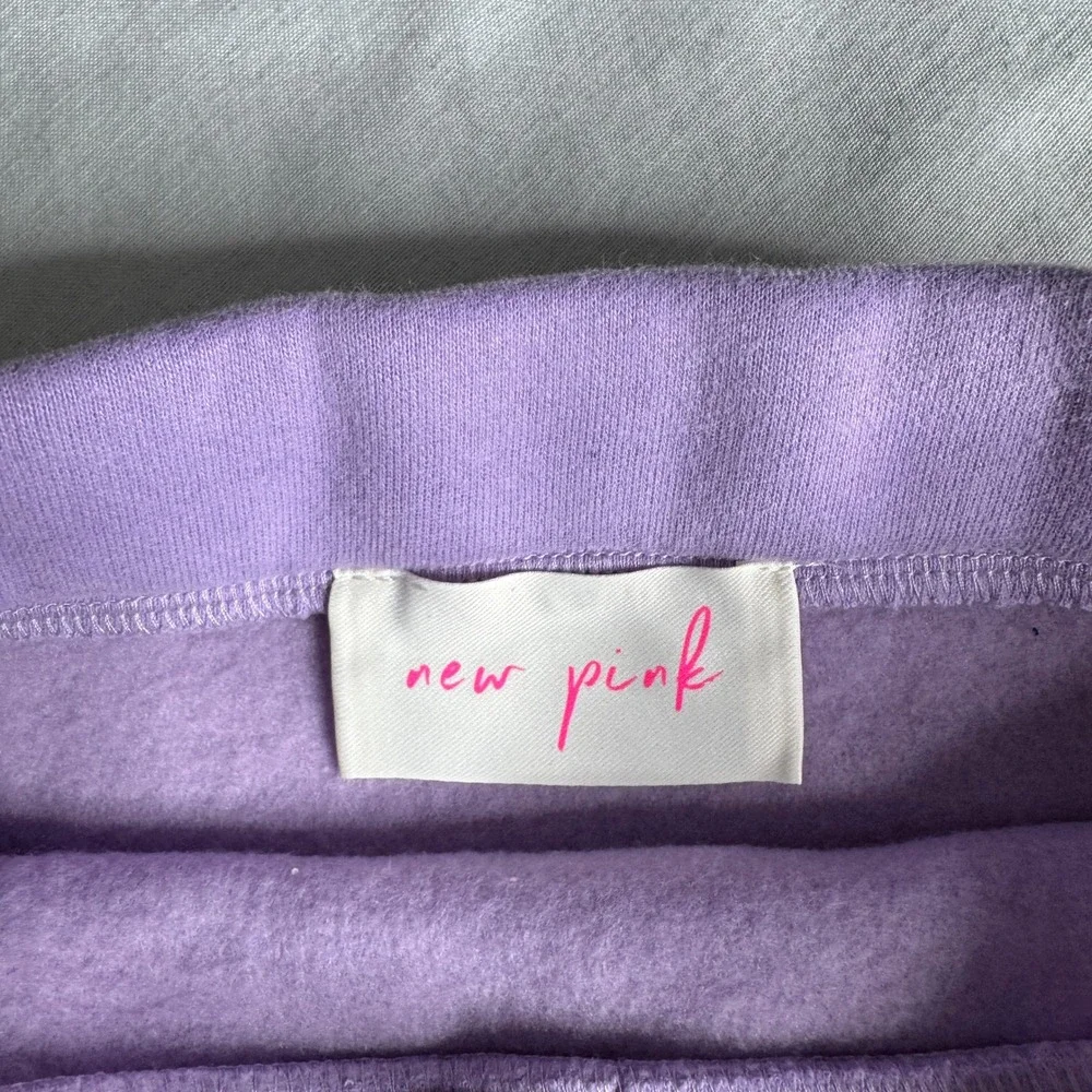 Dolls Kill New Pink Drawstring Sweat‎ Mini Skirt Lavender Purple Fleece Sz Small